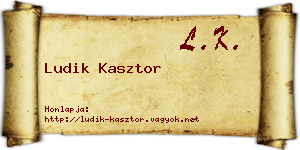 Ludik Kasztor névjegykártya